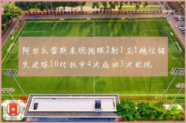 阿尔瓦雷斯表现抢眼2射1正1越位错失进球10对抗中4次成功3次犯规